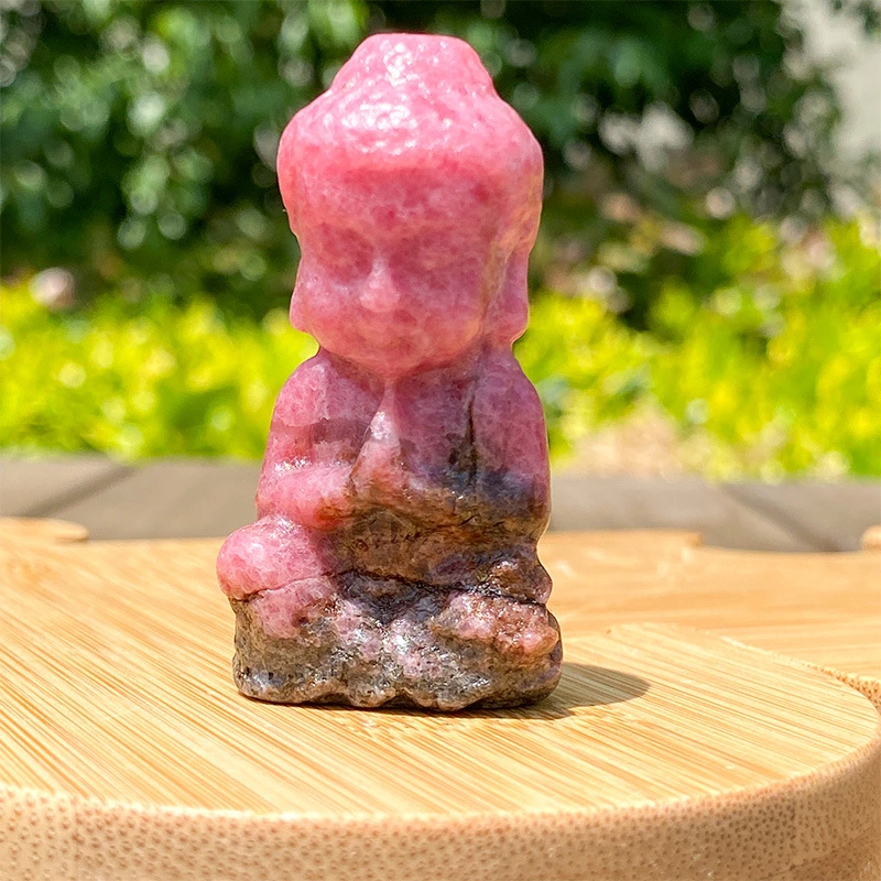 Amethyst Sculpture Tathagata Baby Buddha Natural Raw Gemstone Crafts