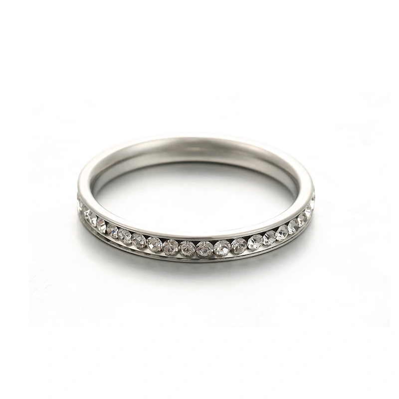 3mm-super Glue Rhinestone Ring For Men And Women