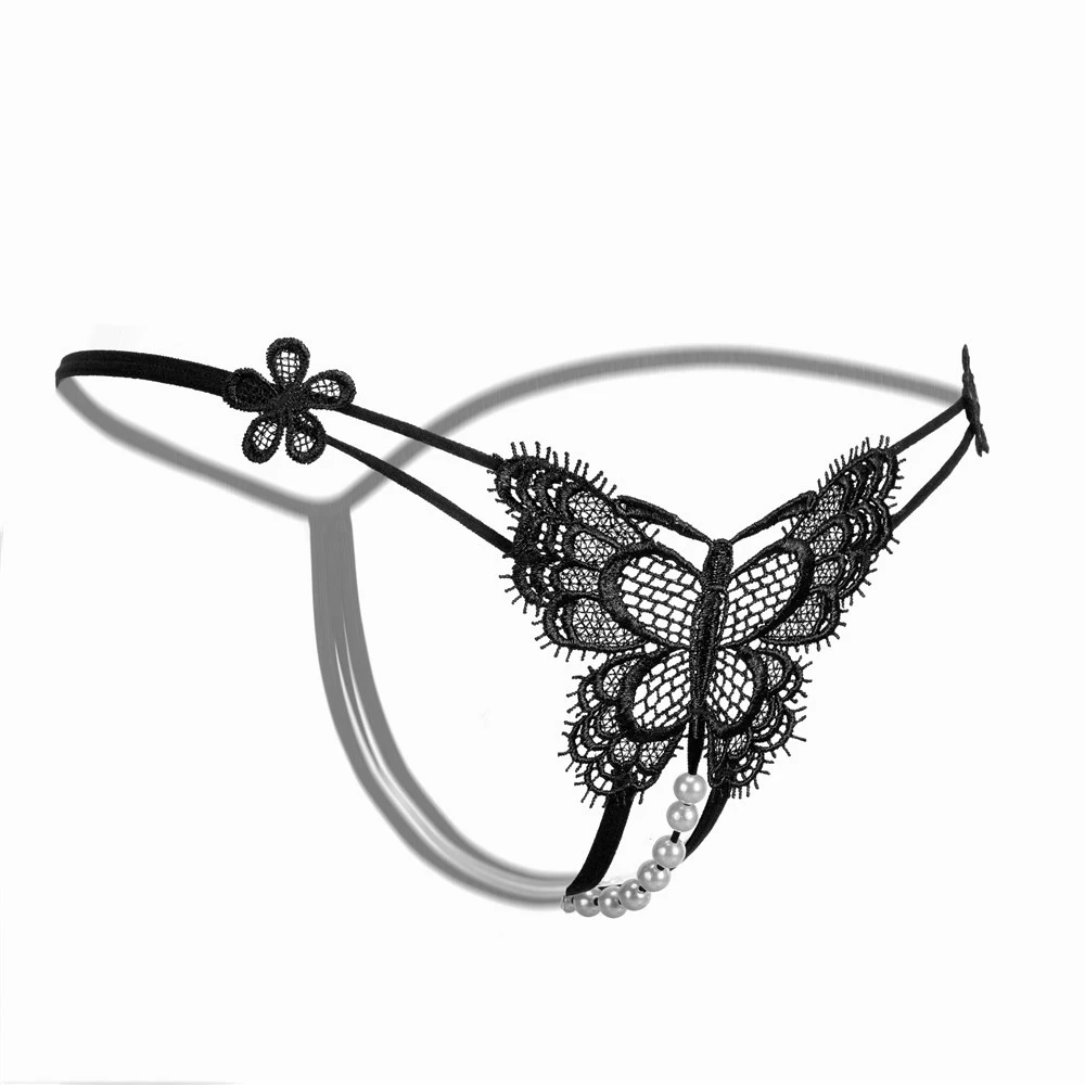 Lace Butterfly Pattern Transparent Shorts