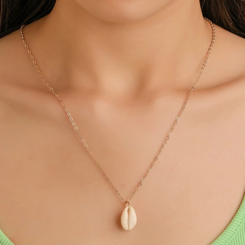 Elegant Natural Shell Necklace Simple Ocean Style