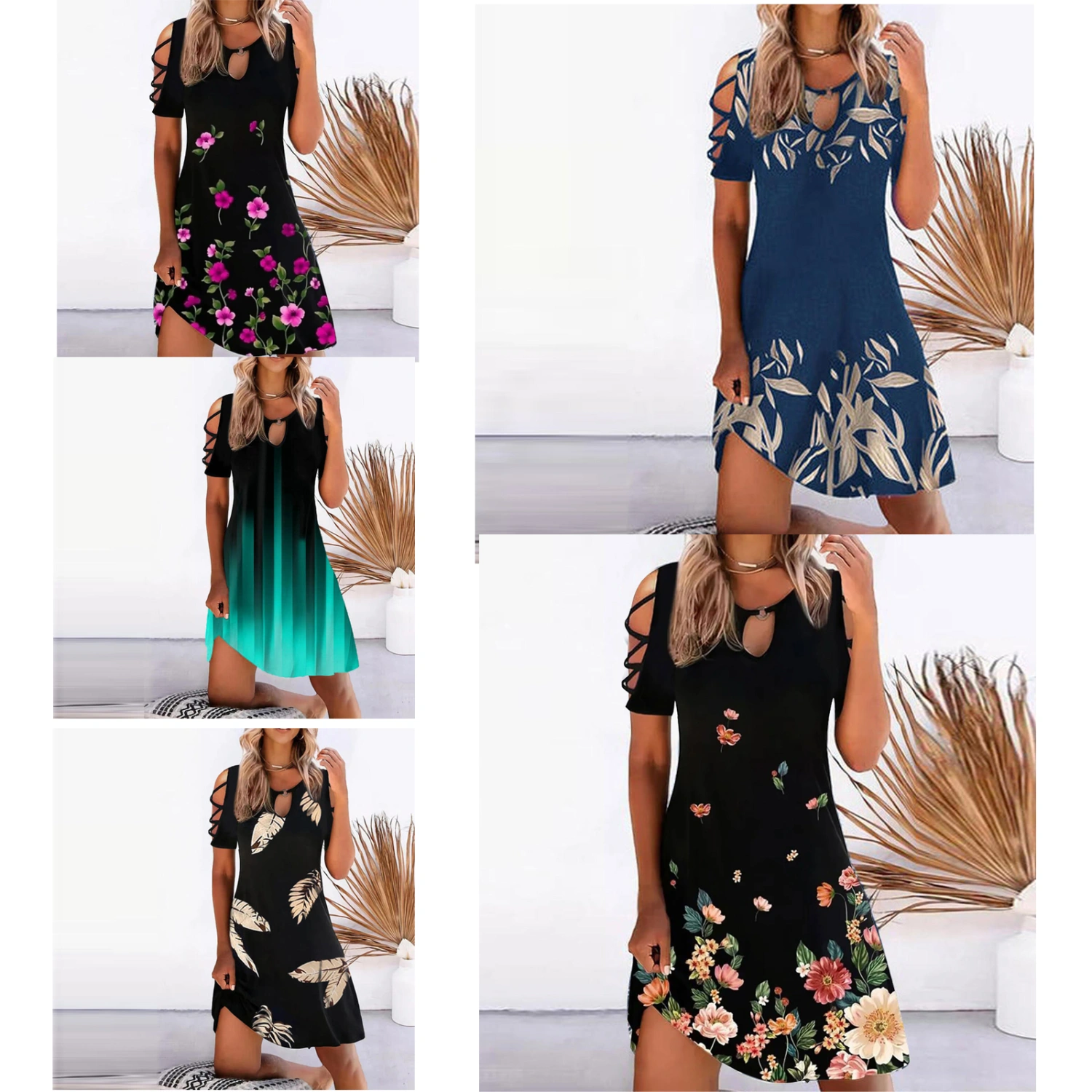 Casual Dress Mini Dress Fashion Flower Dress