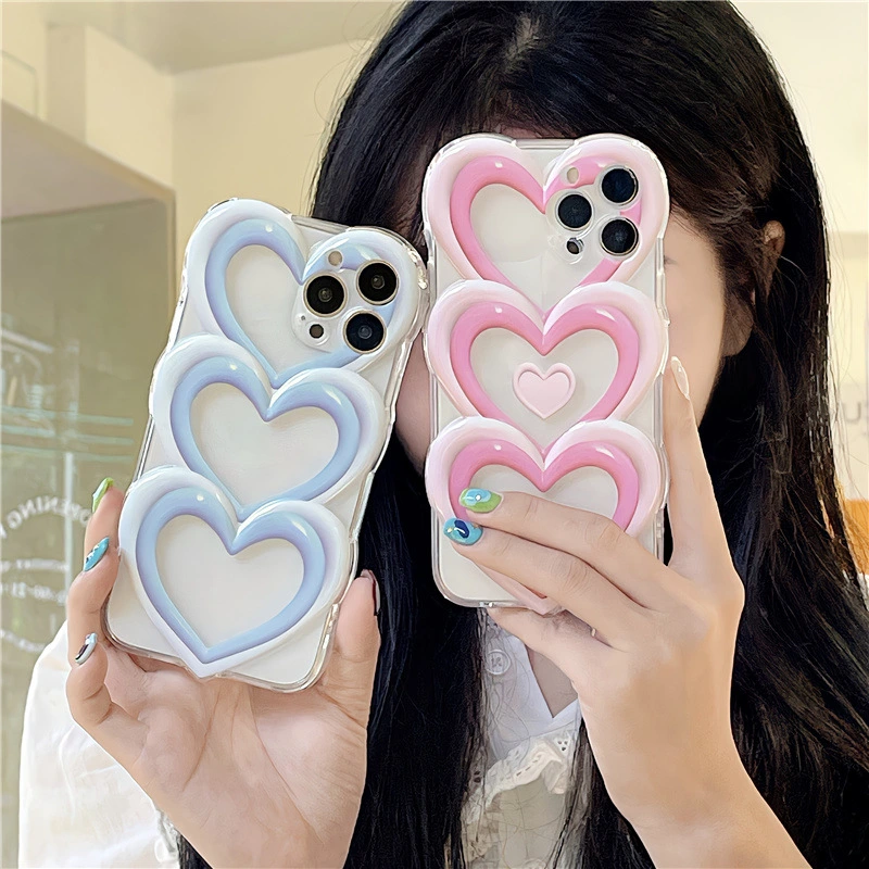 Three-dimensional Love For Iphone12promax Apple 13 Phone Case Silicone 11 Protective Case