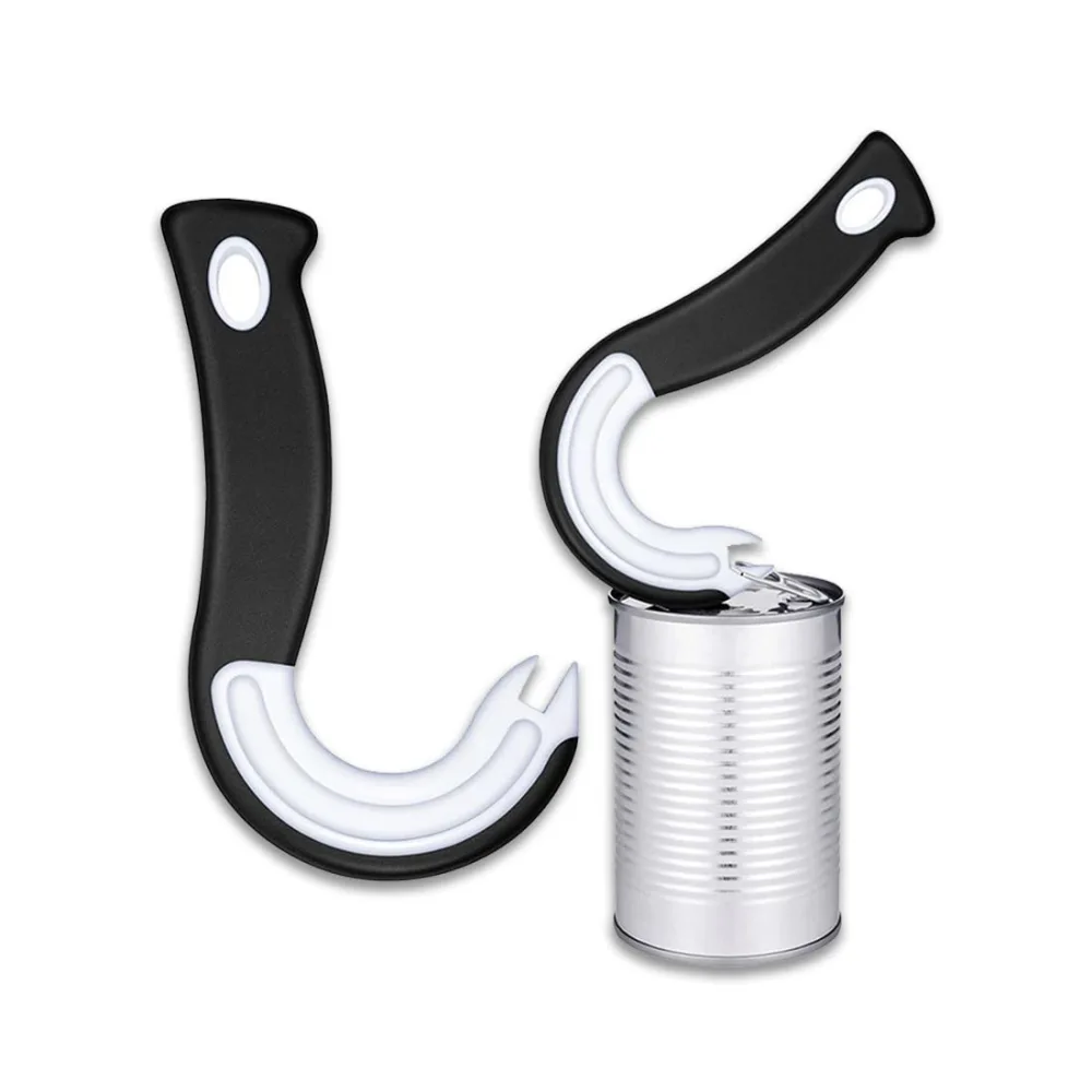 2 Pack Can Opener Ring Pull Glass Opener J Shape