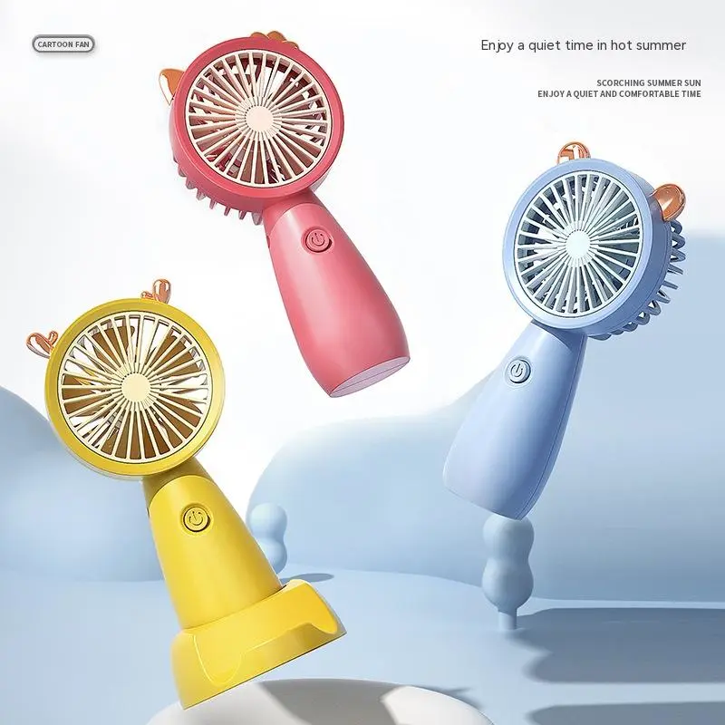 Handheld Portable Fan USB Charging Cartoon