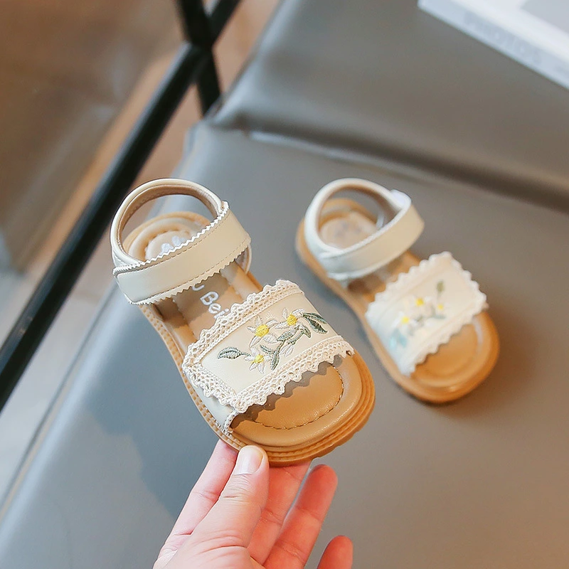 Children's Soft-soled Embroidered Sandals