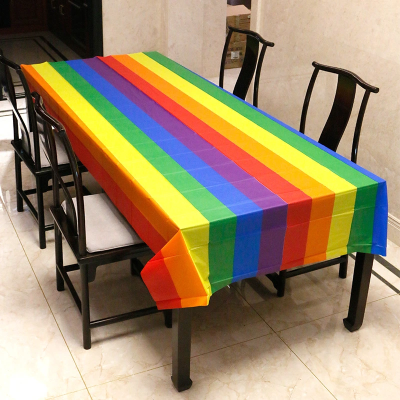 Printed Event Party Rainbow Tablecloth