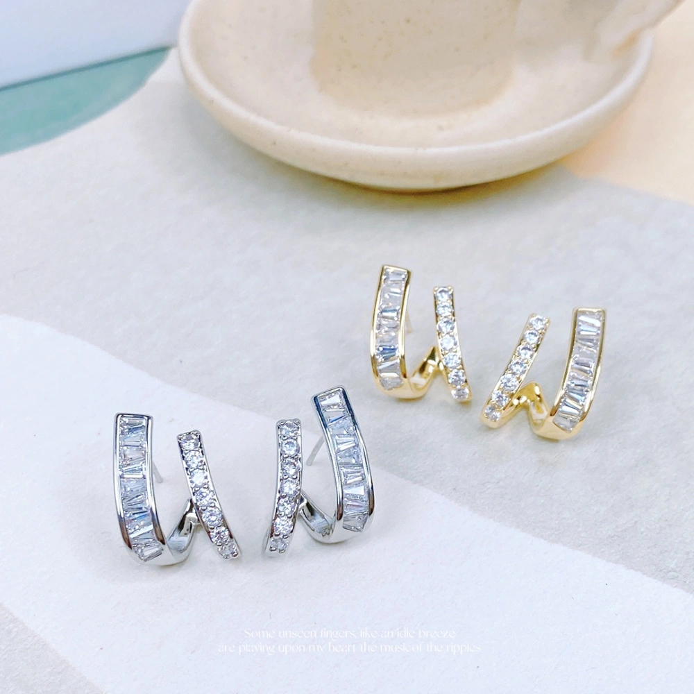 Minimalist Style Zircon Stud