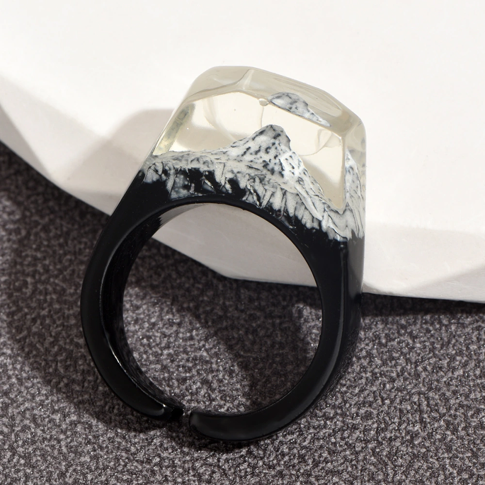 Landscape Resin Transparent Landscape Ring