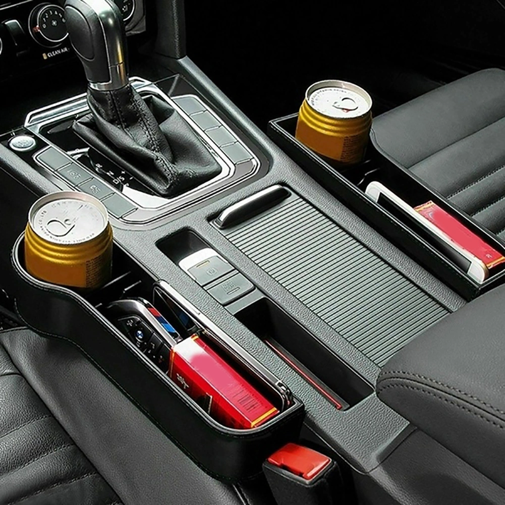 Left Right Auto Car Seat Crevice Plastic Storage Box Cup Phone Holder Organizer