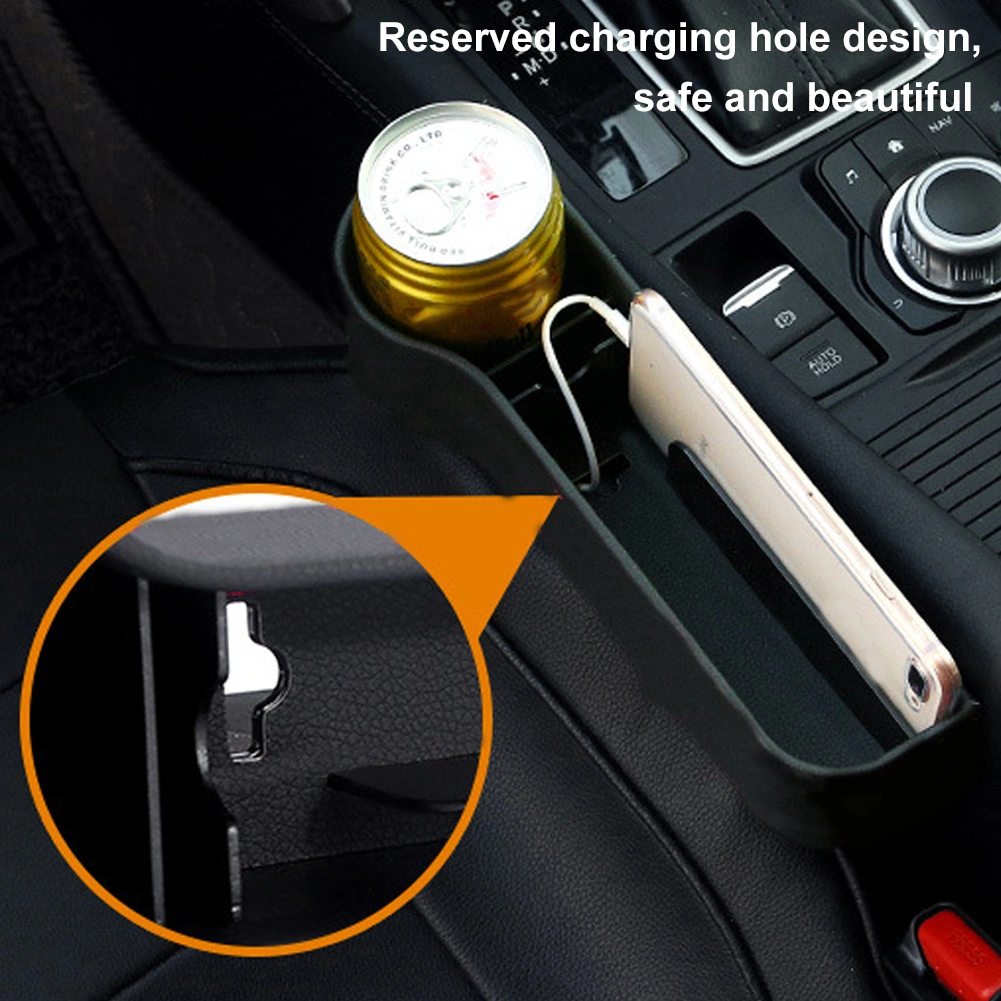 Left Right Auto Car Seat Crevice Plastic Storage Box Cup Phone Holder Organizer