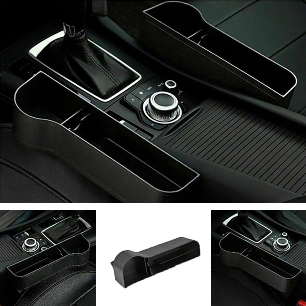Left Right Auto Car Seat Crevice Plastic Storage Box Cup Phone Holder Organizer