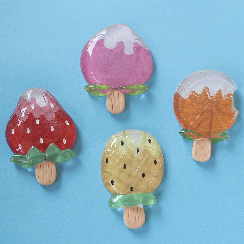 Cartoon Cute Resin Strawberry Jelly Sense Home Decoration Message Sticker