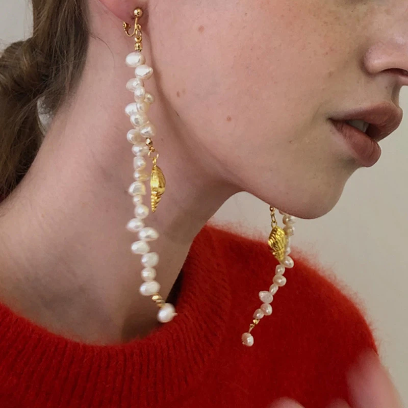 Long Natural Pearl EarringsNiche And Exquisite