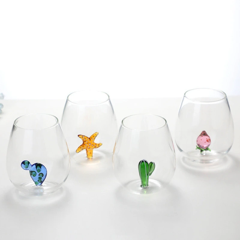 Creative Three-dimensional Animal And Plant Shape Milk Juice Glass Cup