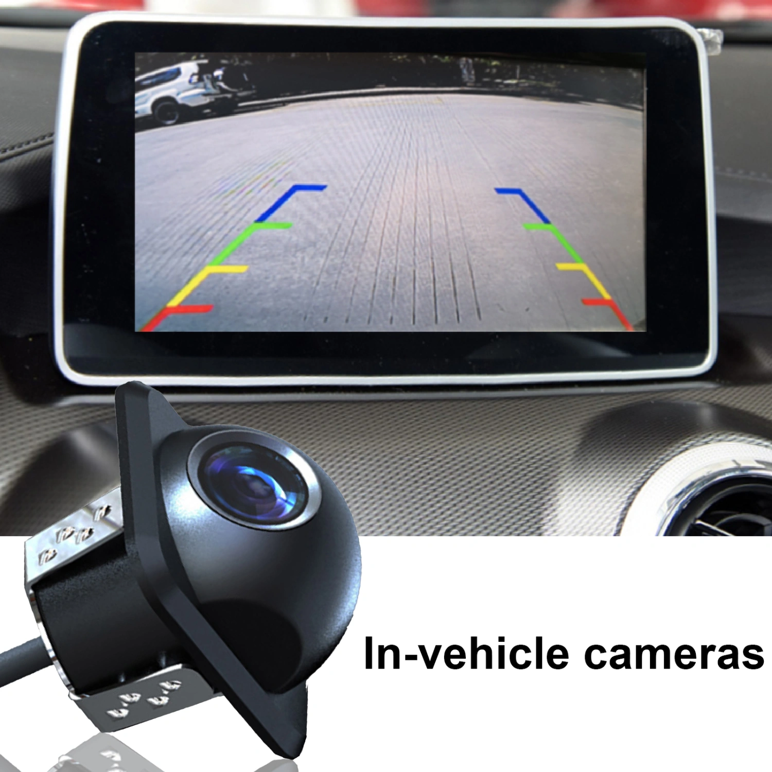 Reversing Rearview Camera Guiding Line Waterproof Compact Professional Auto Parking Monitor for Car