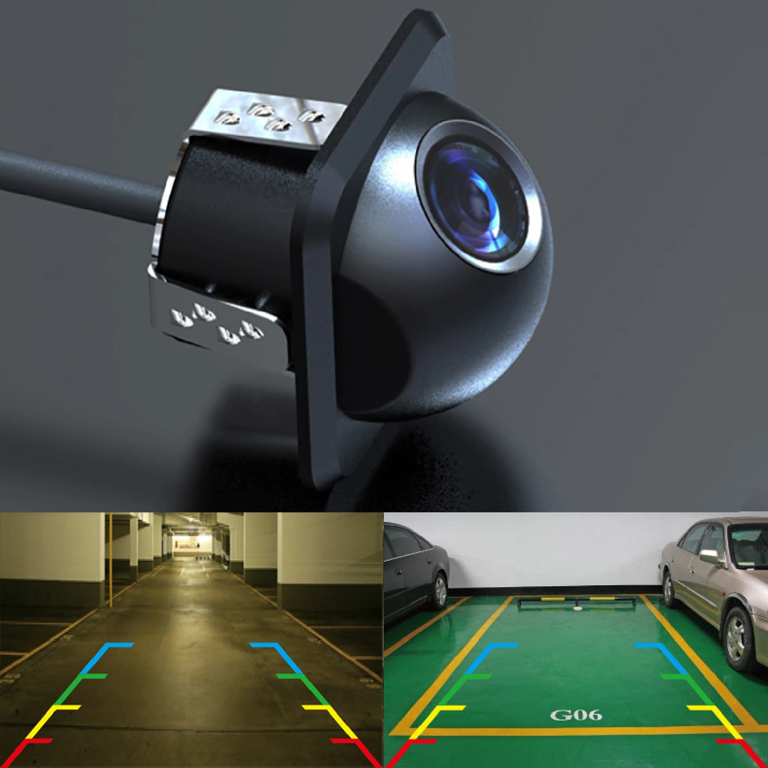 Reversing Rearview Camera Guiding Line Waterproof Compact Professional Auto Parking Monitor for Car