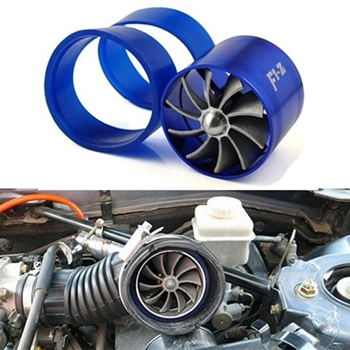 Universal Fuel Gas Saver Air Filter Intake Single Supercharger Turbine Turbo Fan