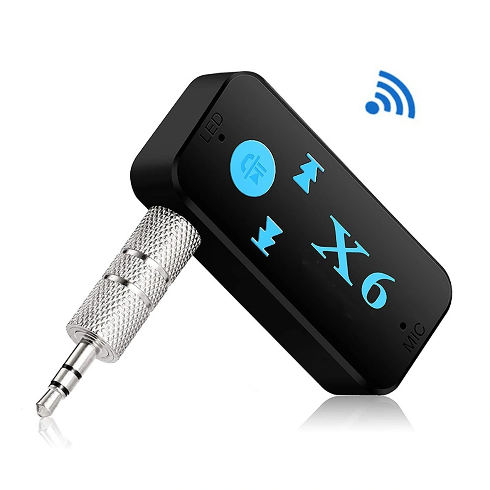 X6 Car 3.5mm Wireless Handsfree Bluetooth-compatible Audio Stereo Music Receiver Adapter