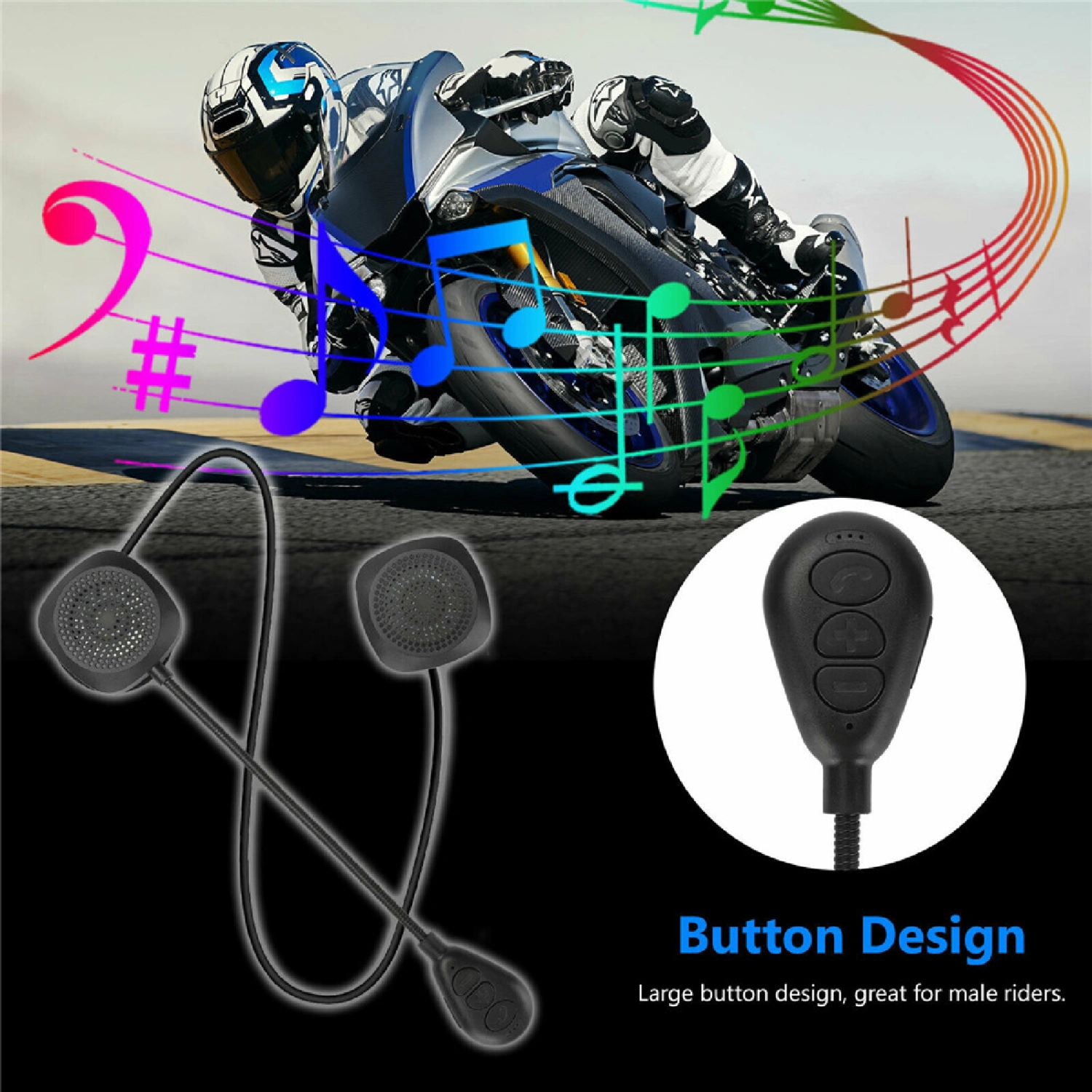 Helmet Headset Universal Handsfree Call Bluetooth-compatible 5.0 Motorcycle Wireless Helmet Headphone Speaker for Scooter