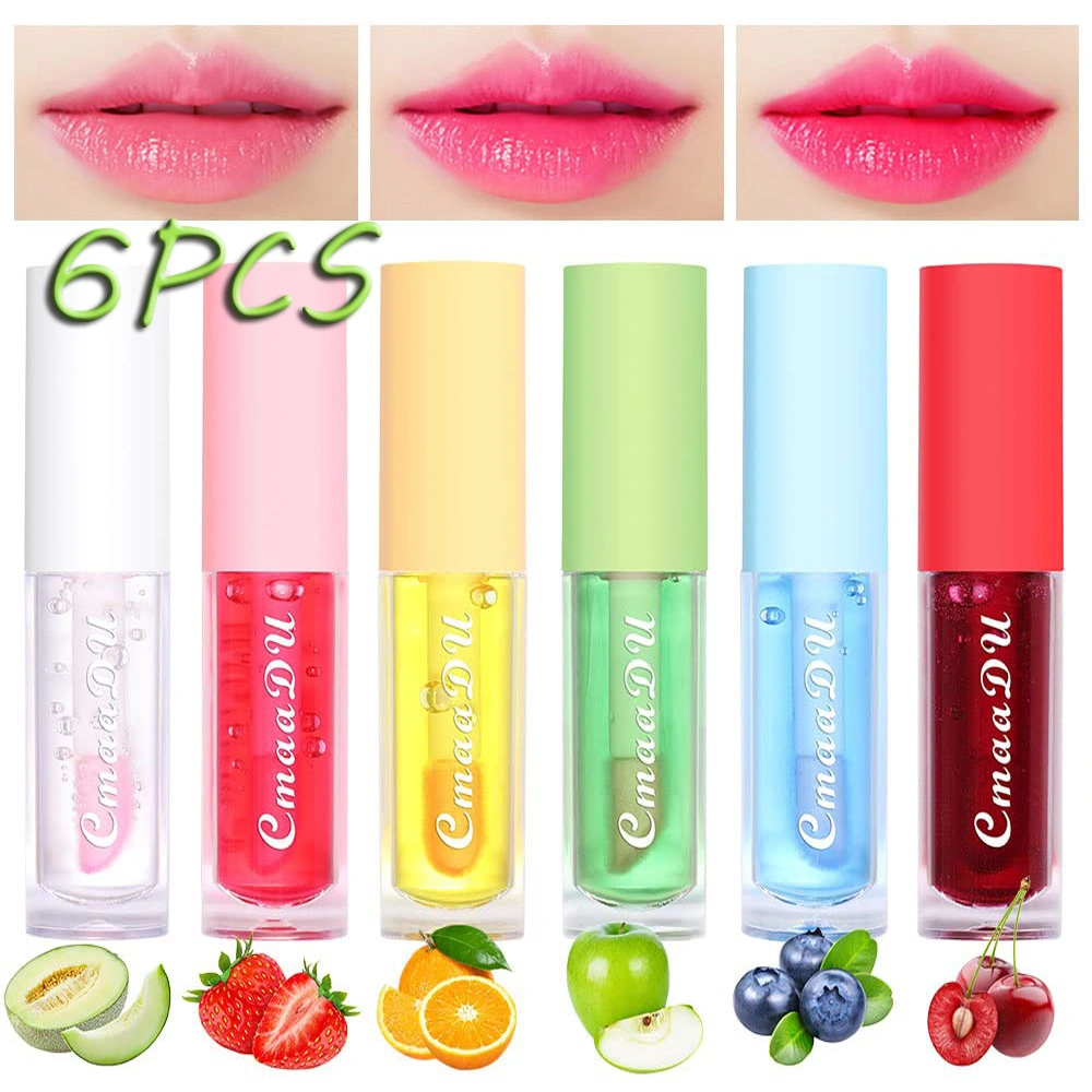 6 Pcs Fruity Color Changing Lip Gloss lipstick