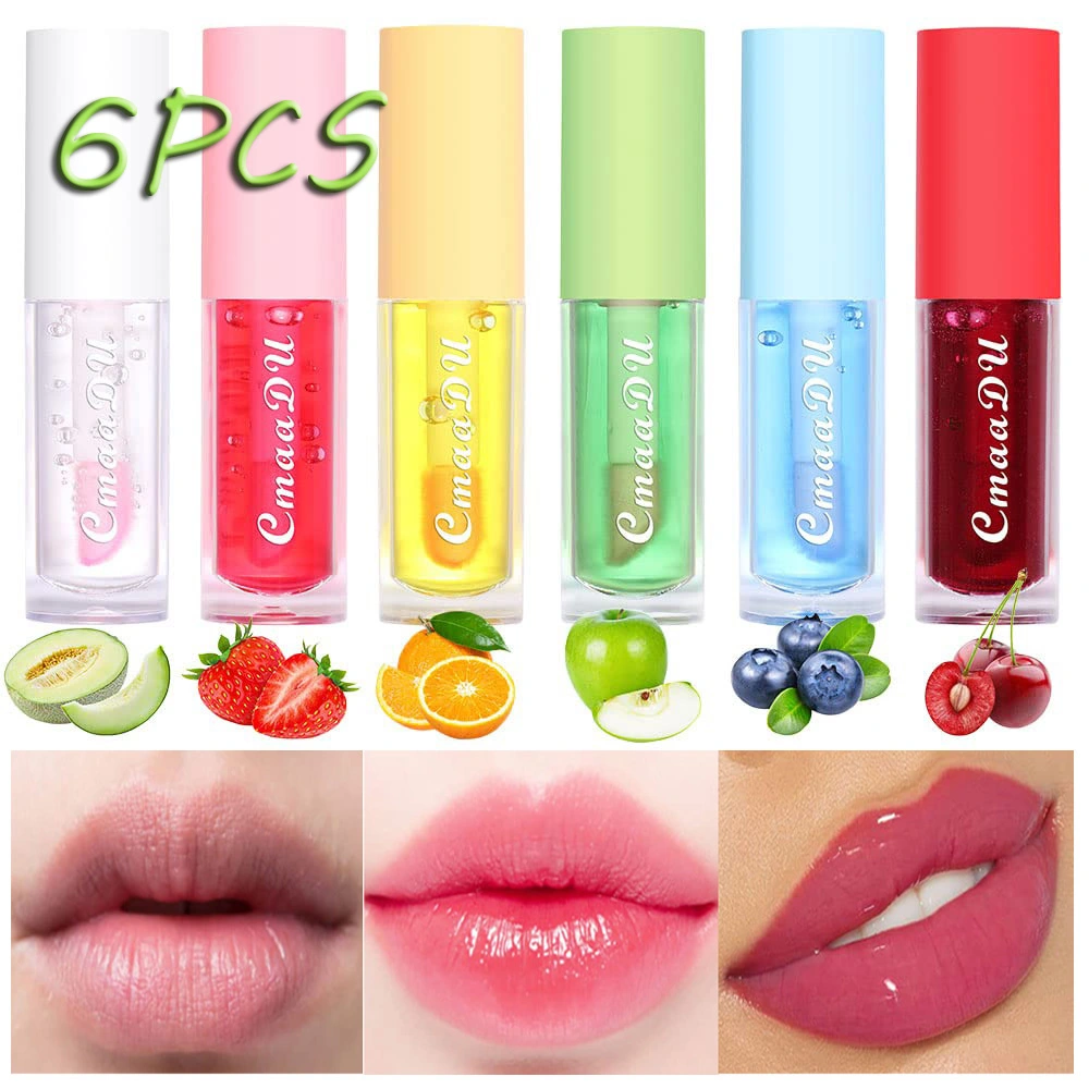 6 Pcs High-Shine Clear Temperature Color Change Lip Gloss