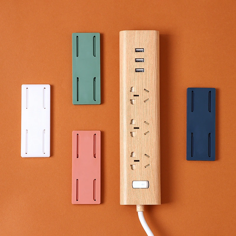 Power Strip Holder Self-adhesive Wall-mounted Punch-free