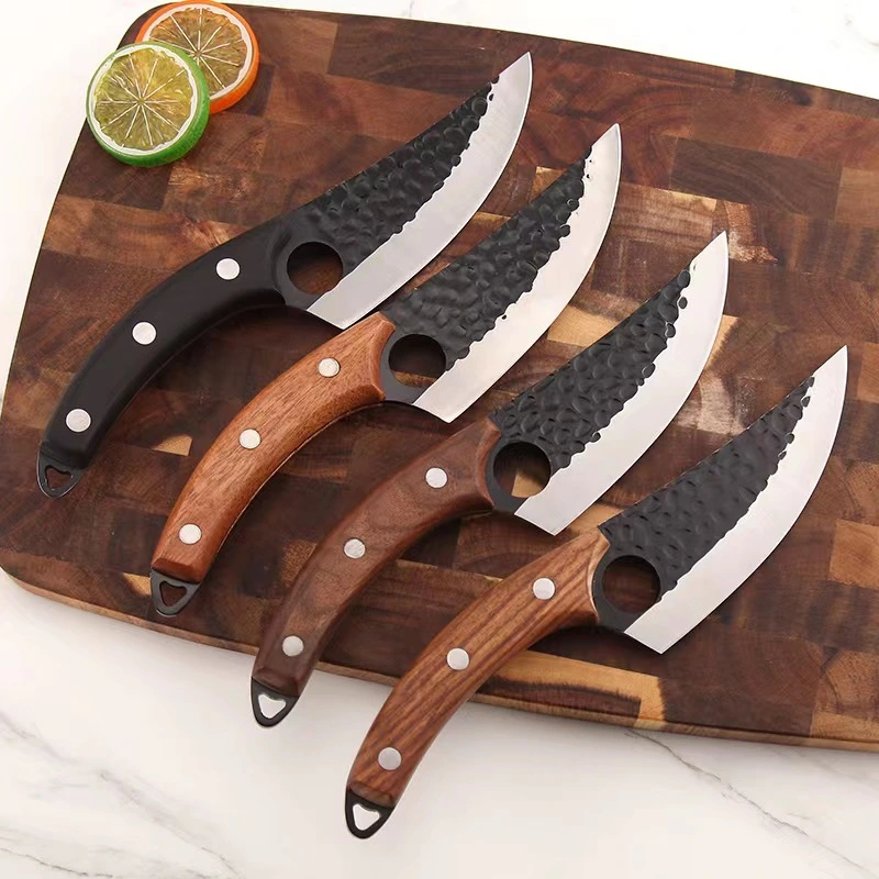 Stainless Steel Hand Hammered Tone Boning Knife Household Kitchen