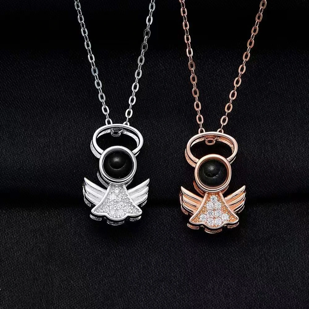 Women's 100 Languages Angel Projection Necklace