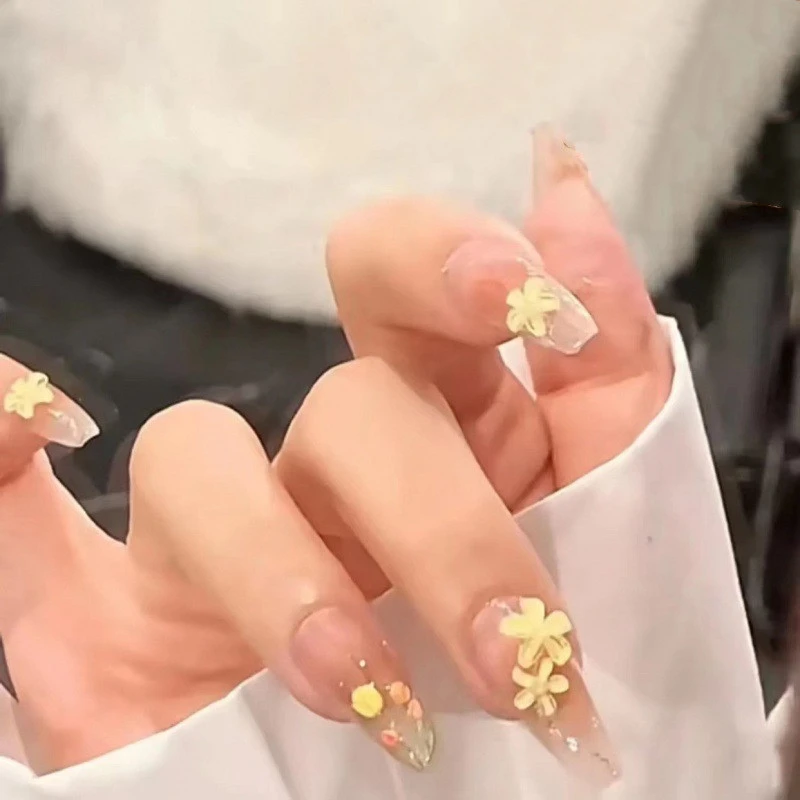 Summer Handmade And Hand-painted Tulip Nail Stickers