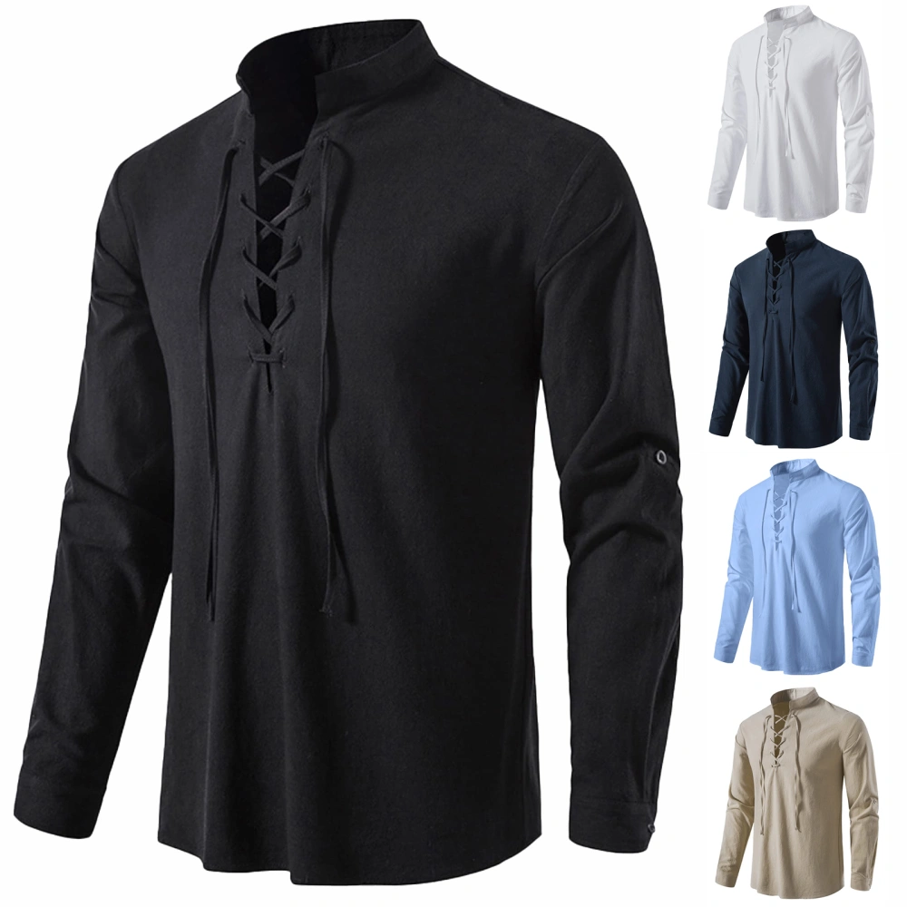 Linen Shirt Men Long Sleeve Casual Shirt Men Long Sleeve Summer Shirt Men Long Sleeve