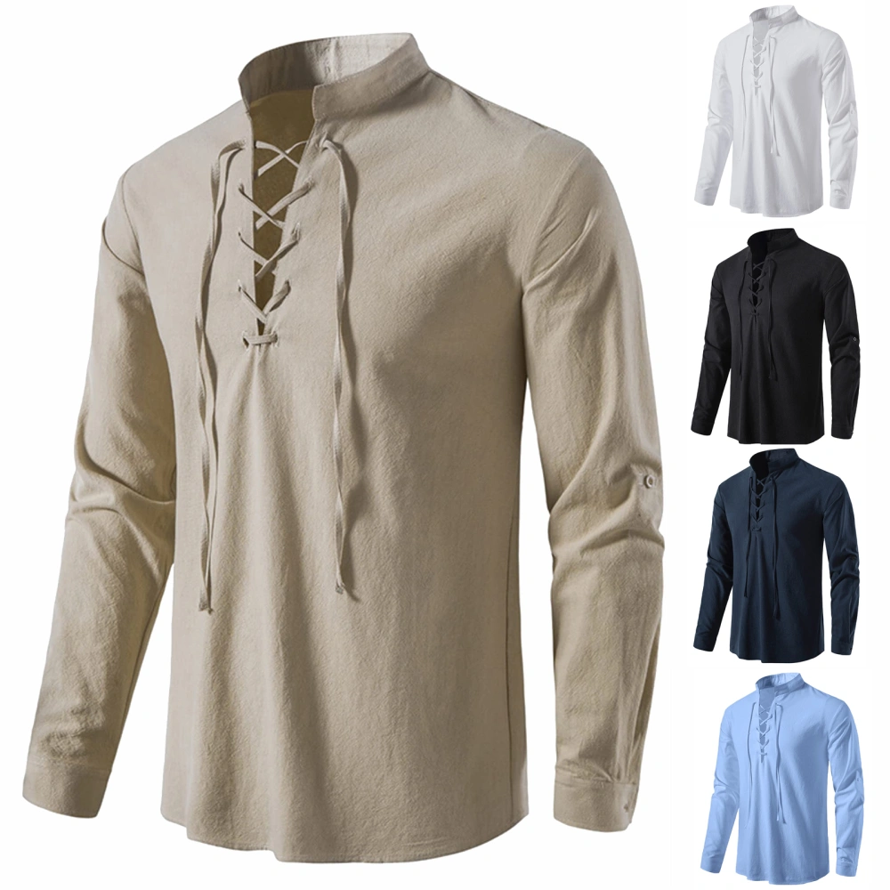 Linen Shirt Men Long Sleeve Shirt Men Shirt Men Regular Fit Men Shirt