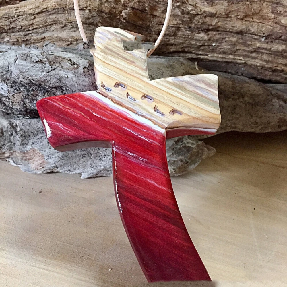 Handmade Wooden Crosses And Prayer Blocks