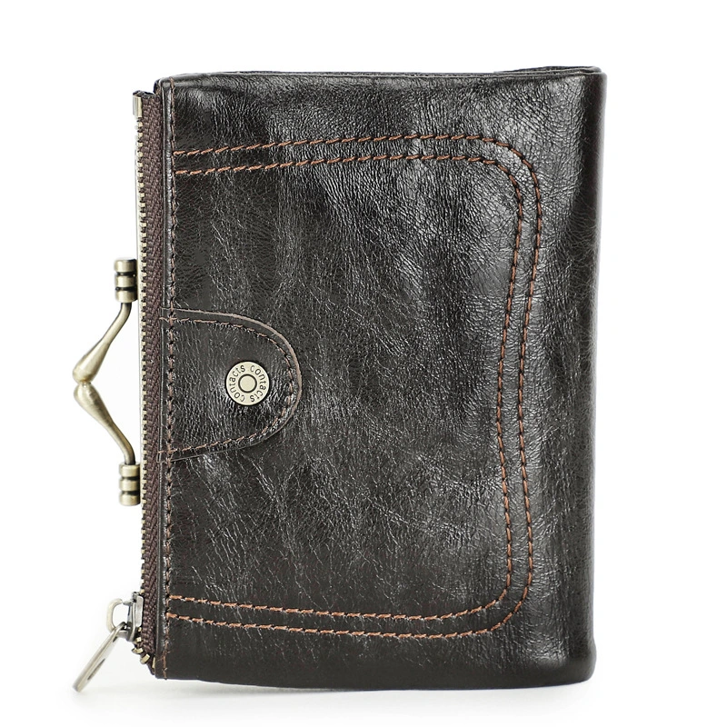 Anti-theft Swiping Top Layer Cowhide Women's Wallet