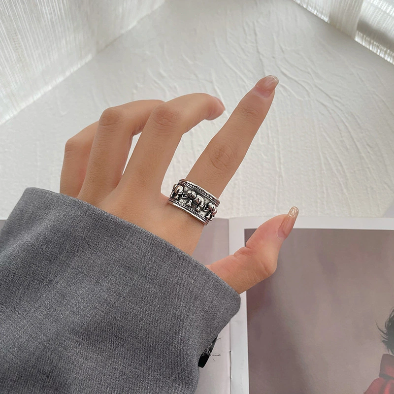 Irregular Belt Retro Distressed Ring