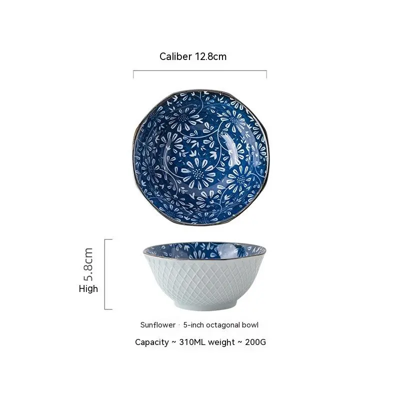 Creative 5-inch Household Ceramic Bowl