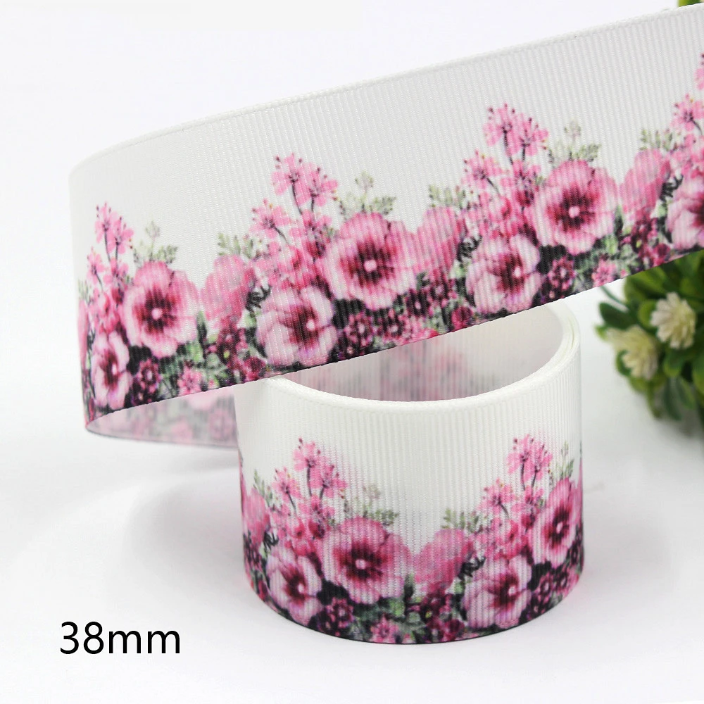 New Flower Printed Thread Ribbon