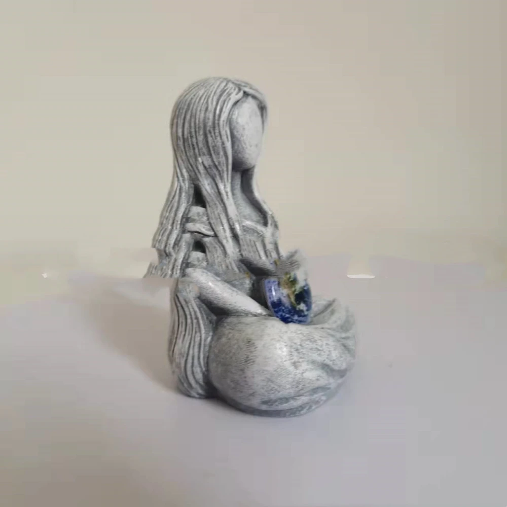 Gaia Embrace Earth Goddess Sculpture Resin Craft