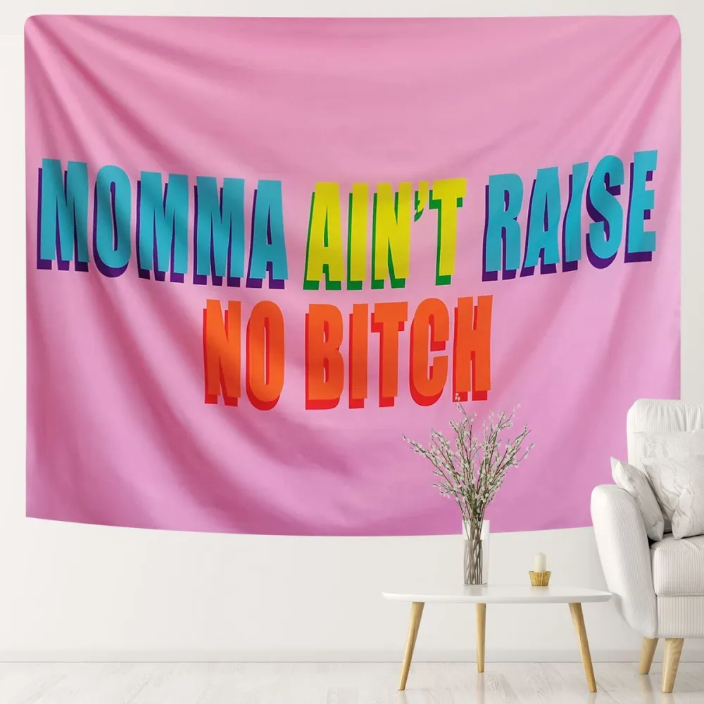 Momma Funny Slogan Home Decor Background Fabric