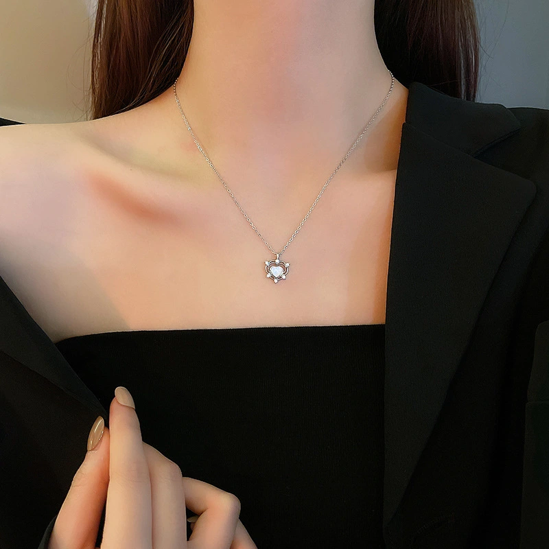 Opal Necklace Simple Elegant High-end Clavicle Chain