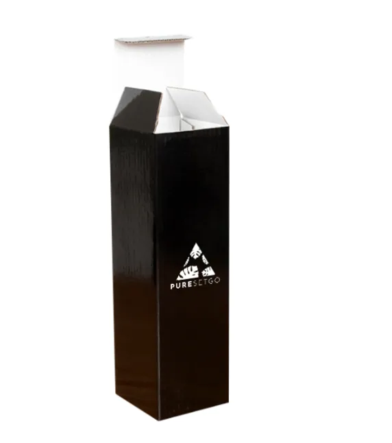 MOQ200 Custom Black Packaging Box