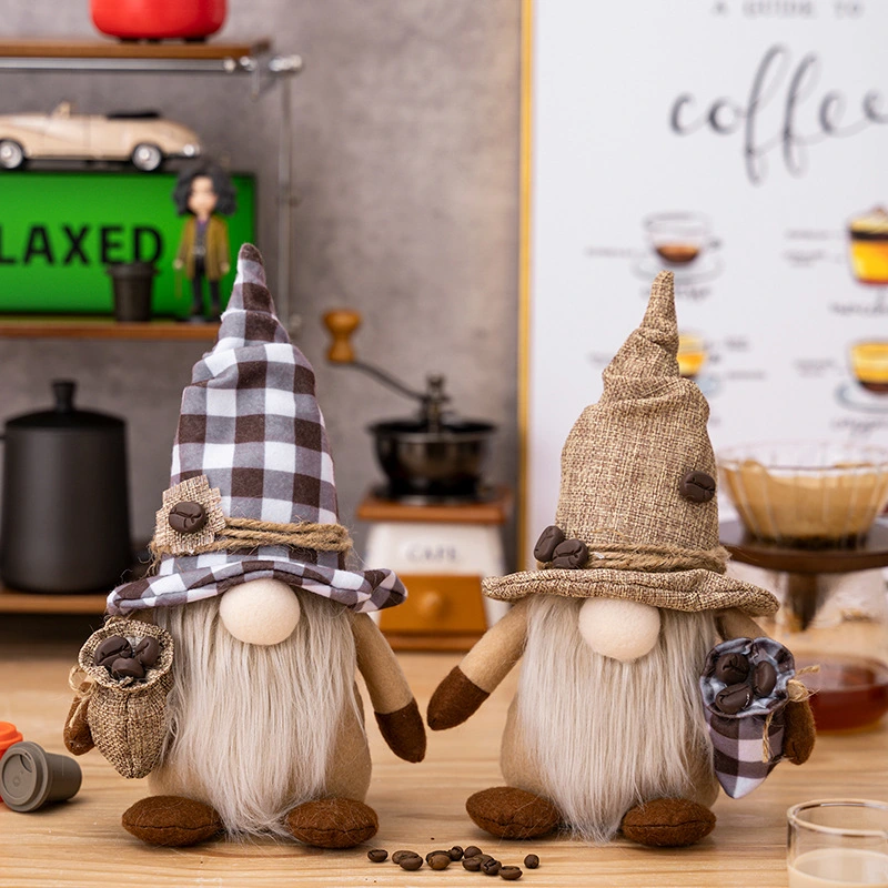 Coffee Faceless Doll Dwarf Ornaments