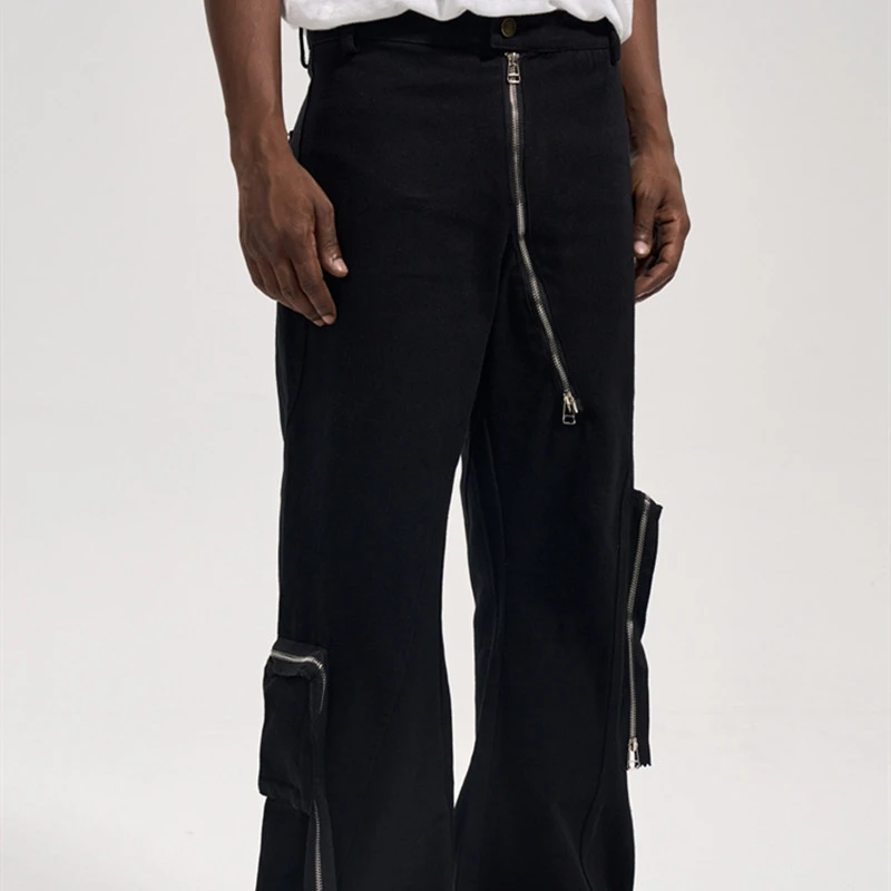 Side Zipper Silhouette Vintage Three-dimensional Pocket Cargo Pants