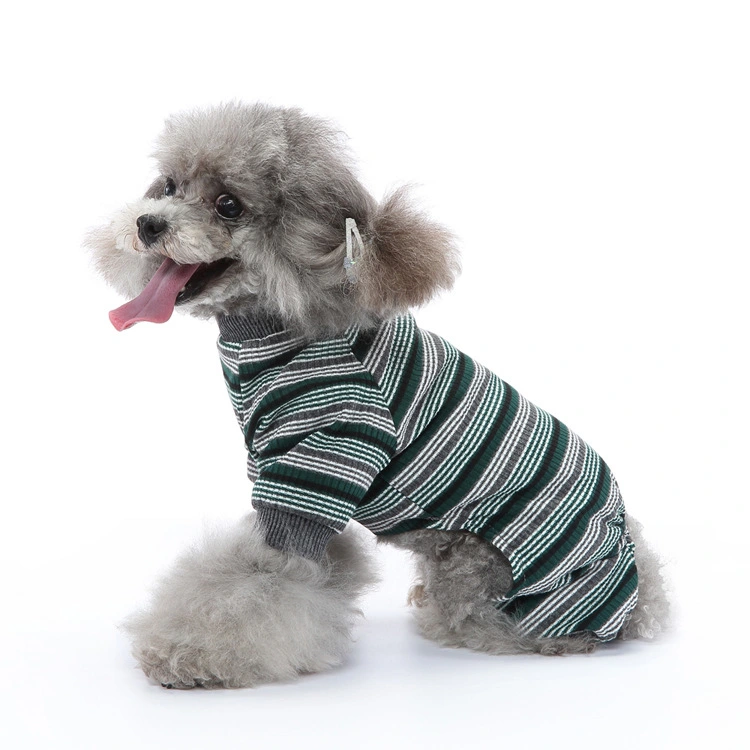 Summer Dog Clothes Striped Home Pajamas Thin