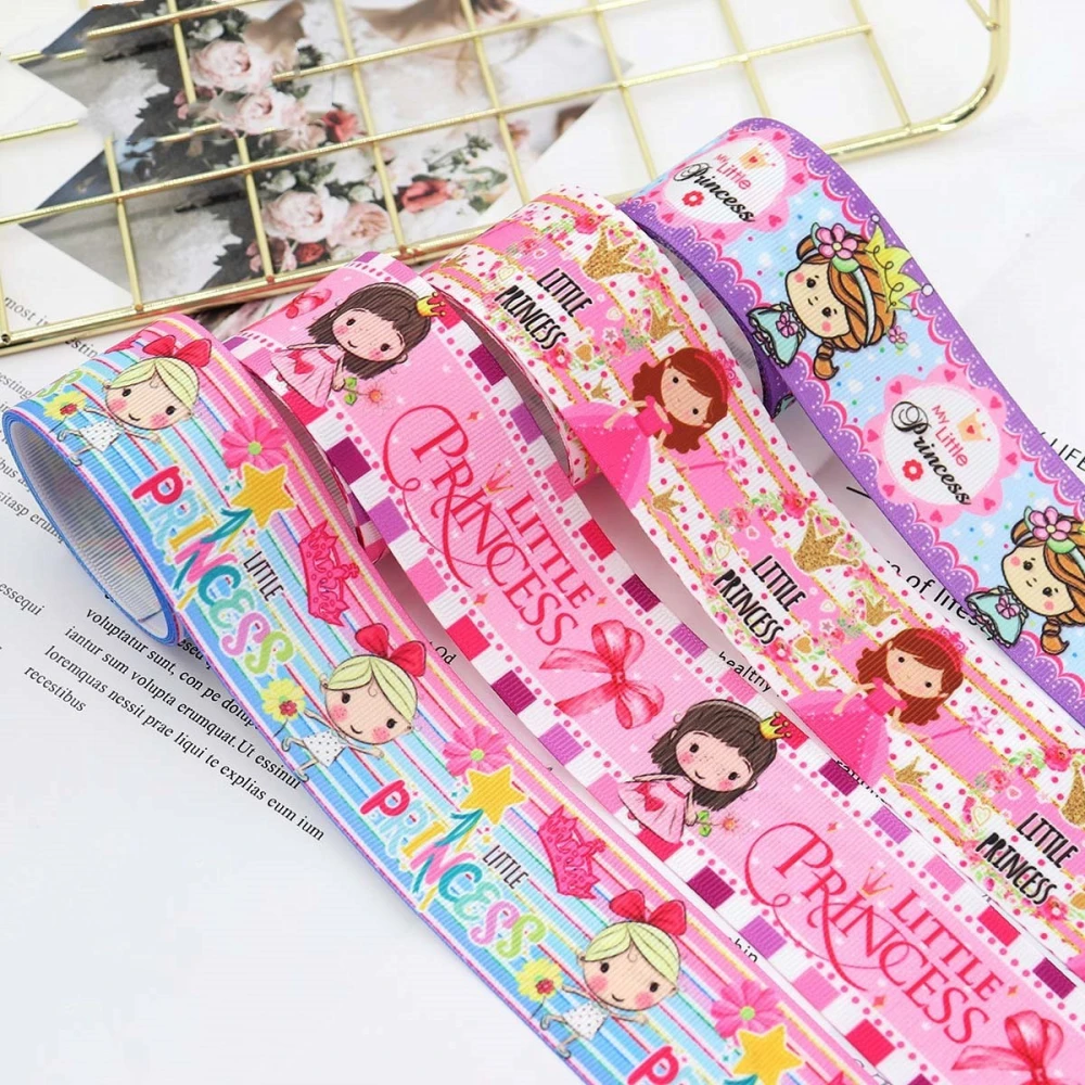 Cartoon Princess Series Pattern Personalized Hot Bow Ribbon