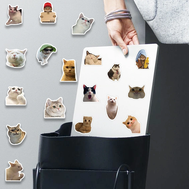 Non-repeated Cute Cat Waterproof Stickers