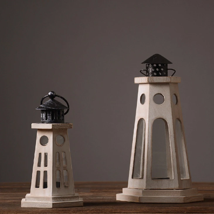 American Country Castle Lighthouse Storm Lantern Domestic Ornaments