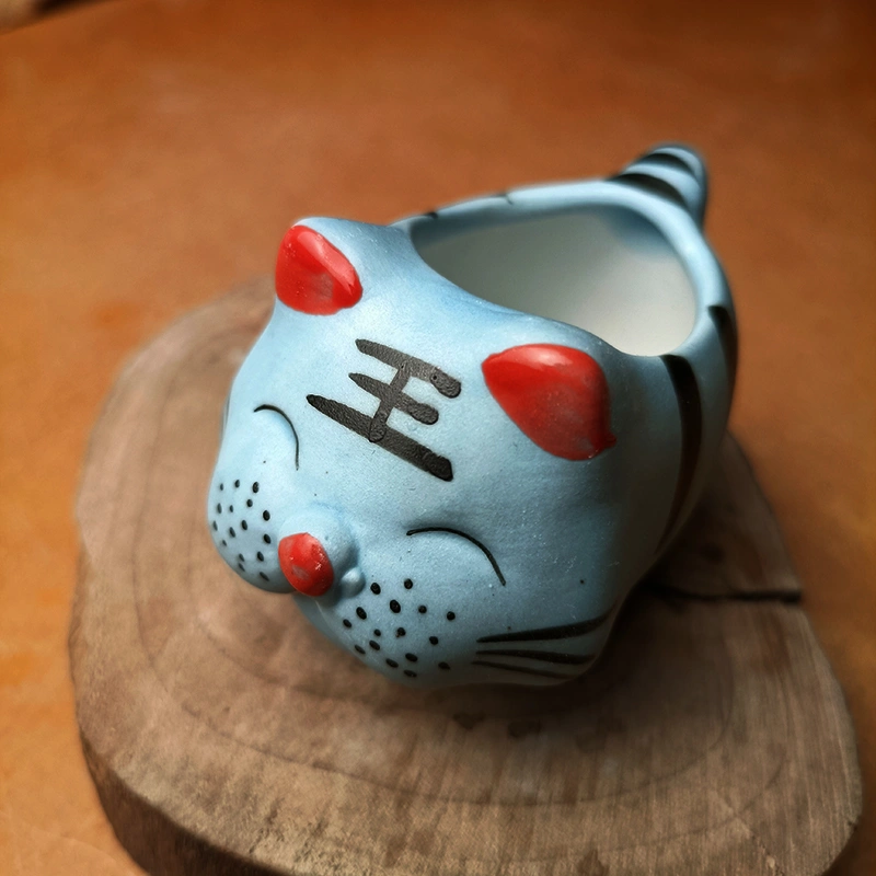 Ceramic Cartoon Thumb Pot Cute Tiger Bonsai