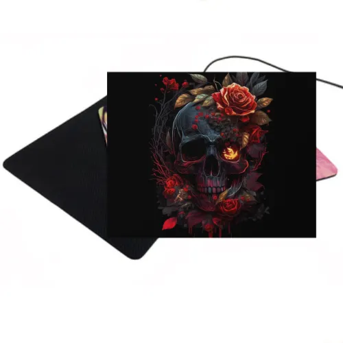 Skull and Roses Mouse Pad