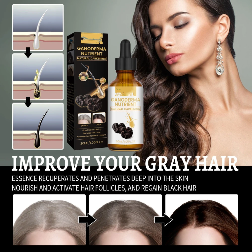 Black Ganoderma Lucidum White To Black Hair-restorer