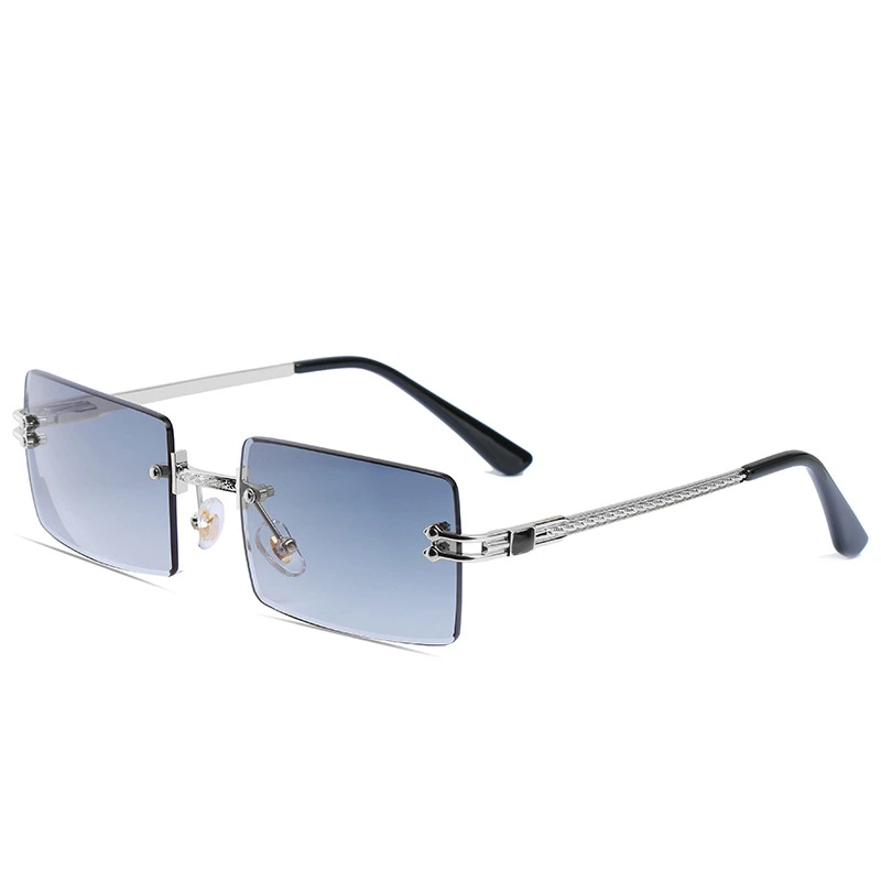 Women's Frameless Cut Edge Square Color Filter Sunglasses